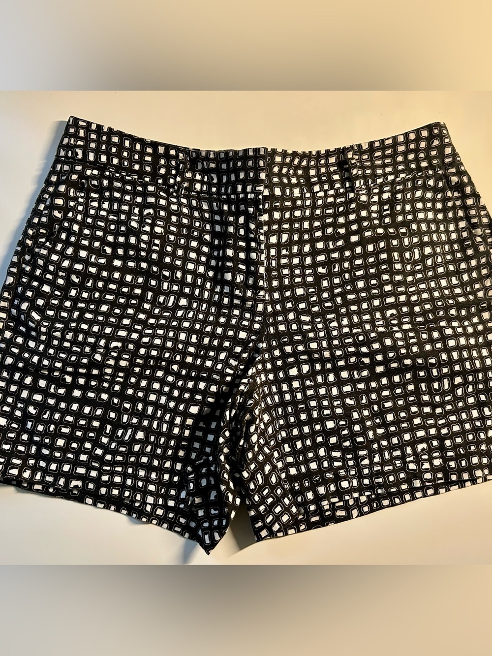 Ann Taylor Loft linen blend Black and White Women’s Shorts, size 10